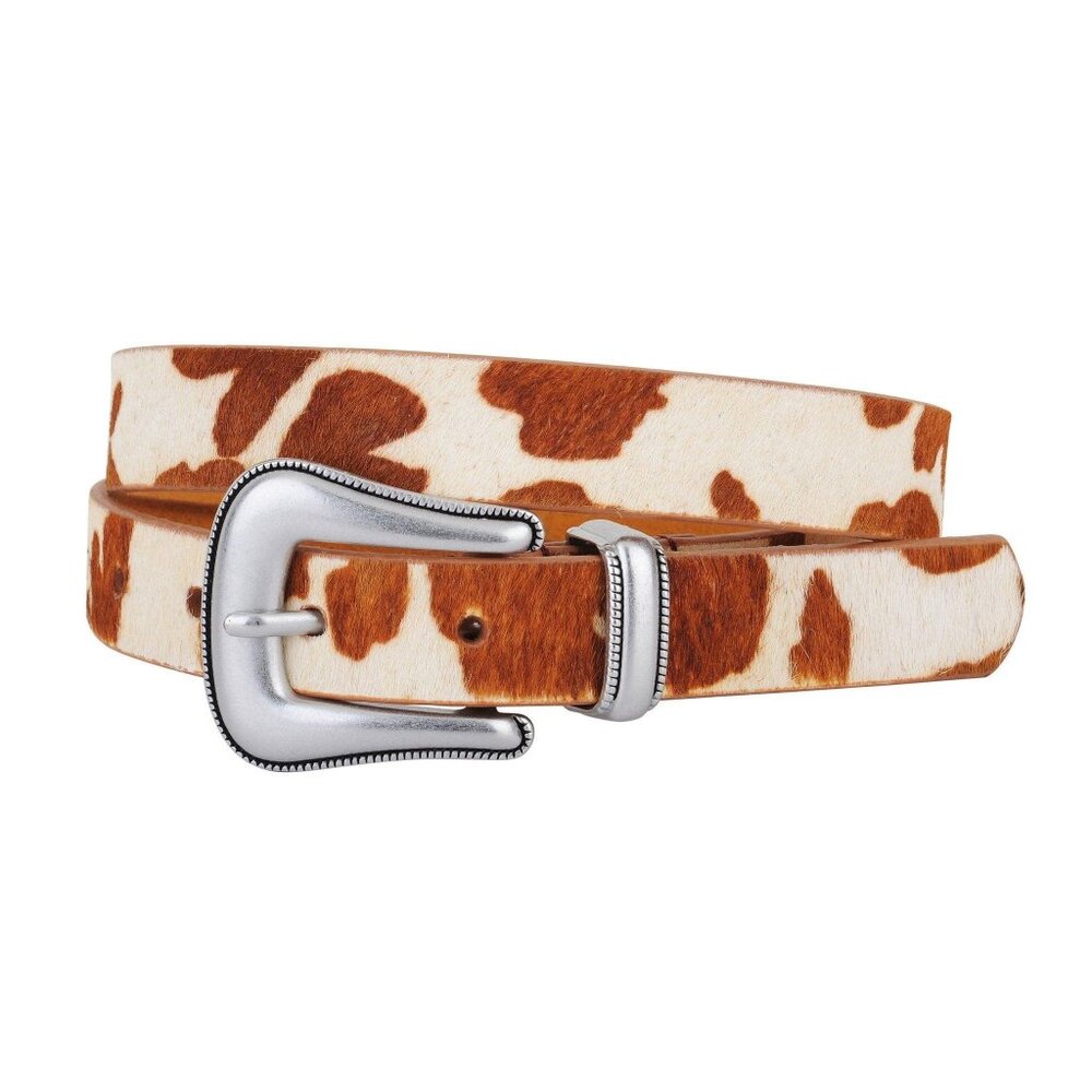 NWT Most Wanted Cow Print Calf Hair Western Belt XL